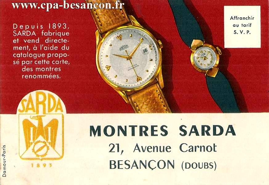 MONTRES SARDA - 21, Avenue Carnot - BESANÇON (DOUBS)